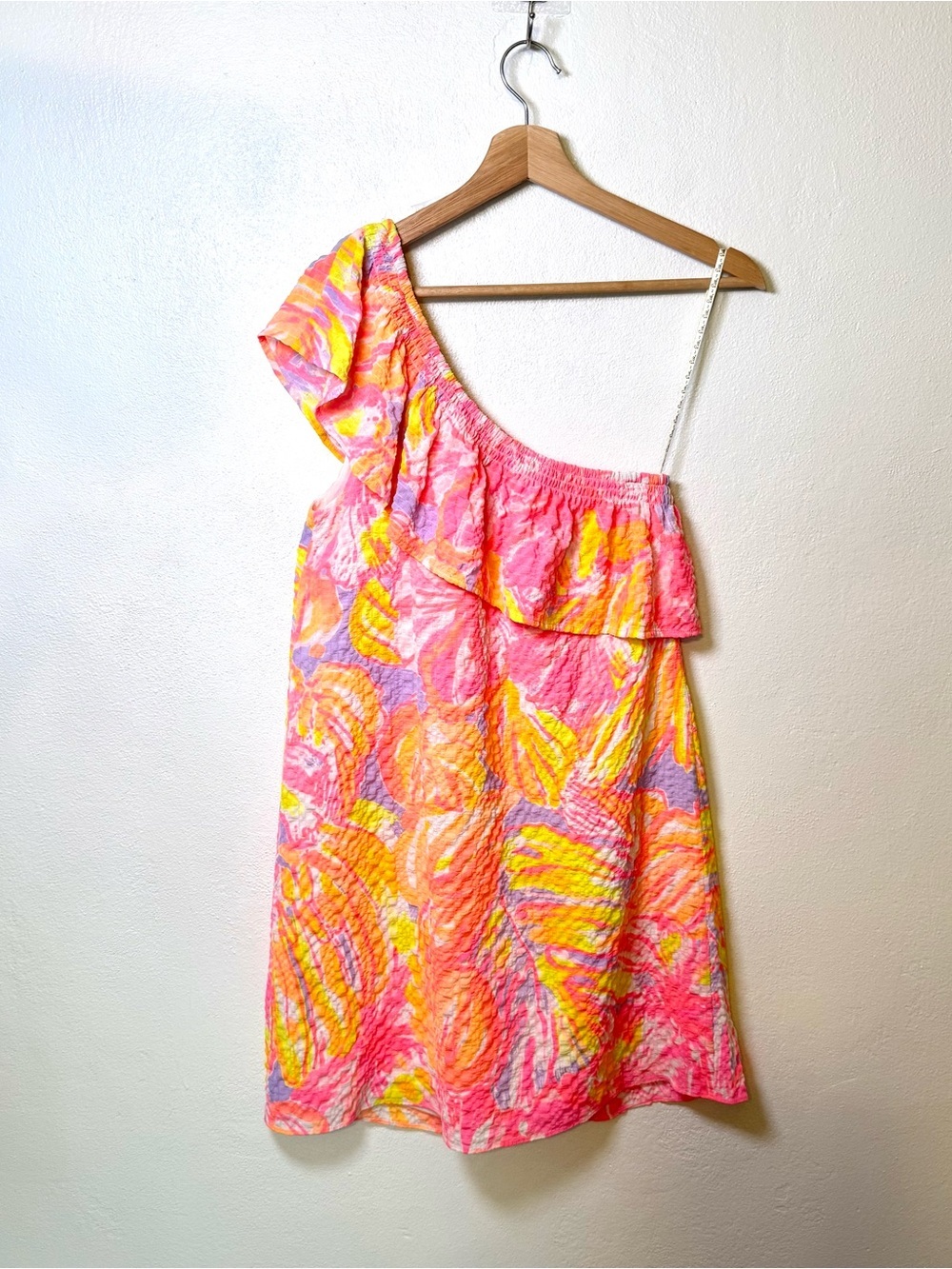 Lilly Pulitzer One Shoulder Emmeline Mini Dress Sun Splashed Women’s Size Small - Picture 10 of 16